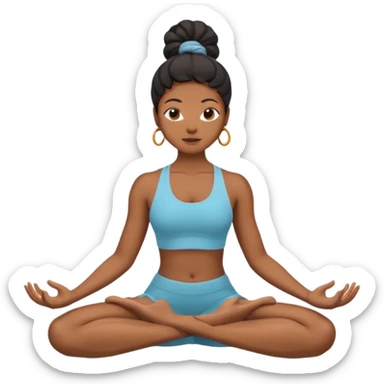 Yoga Practitioner black woman  sticker
