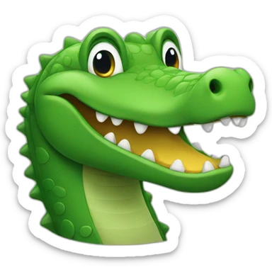 alligator smiling widely sticker