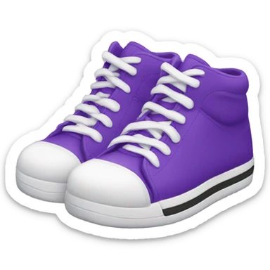
a purple sneaker sticker