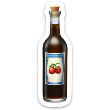tall glass bottle sambuca sticker