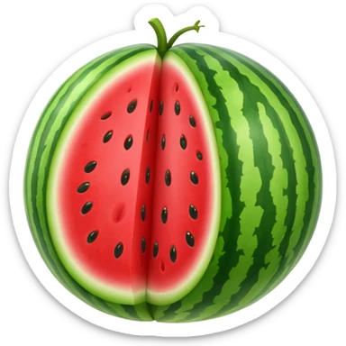 a full Watermelon without any opening  sticker