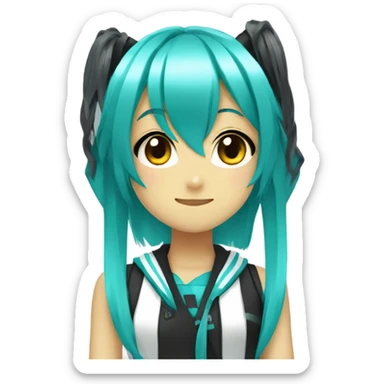 Black hatsune miku sticker