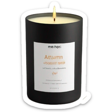 autumn vibe candle sticker