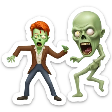 david bowie zombie dancing sticker