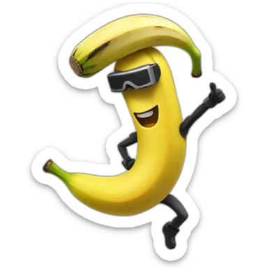 Fortnite peely banana dabbing sticker