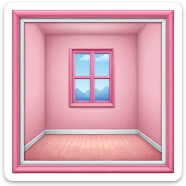 pink framed picture sticker