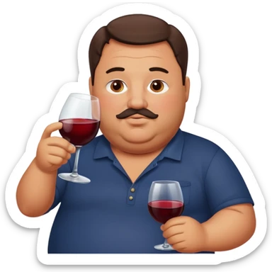 Dad is fat and drinking wine sticker