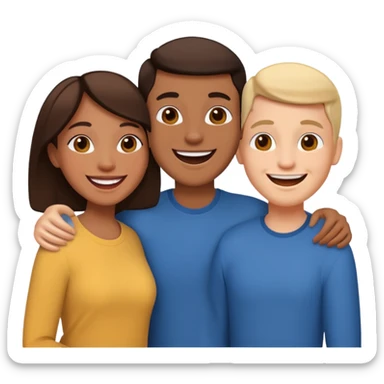 Three friends talking sticker