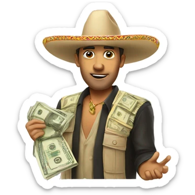 Mexican with a lot of money sticker