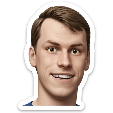 realistic solo brown haired boy sticker