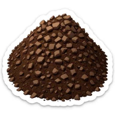 pile of soil with smaller pieces only sticker