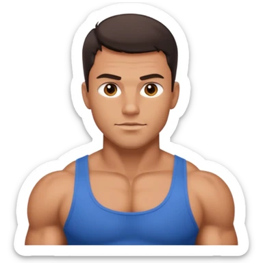 Sexy handsome muscular man sticker