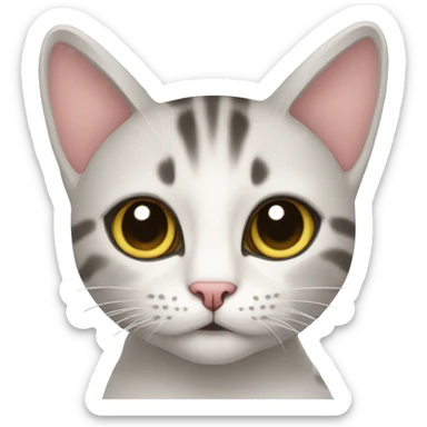 Make an emoji of a cat with the word anomaly  sticker