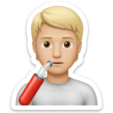 Hombre Rubio conectando un tubo sticker