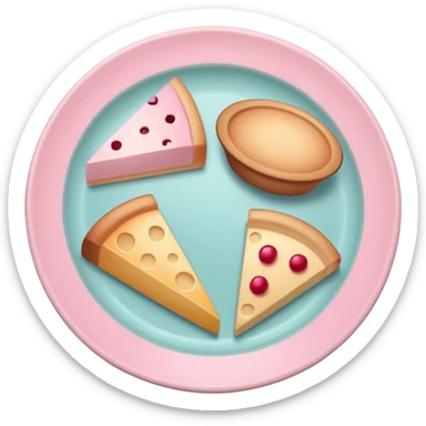 Make some plates of food, light pink tones, but you can use other colors sticker