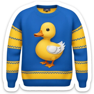 vowen sweater with duck pattern sticker