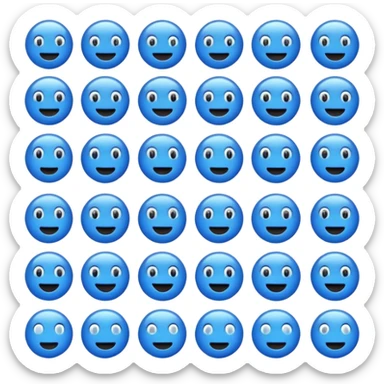 Emojis azuis sticker