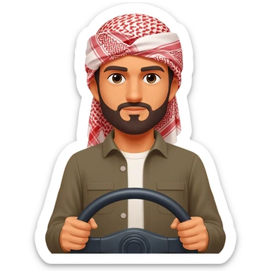 Arab truck driver sticker