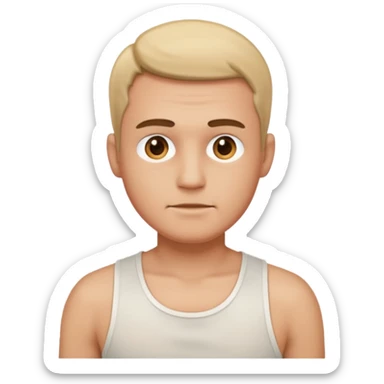 A man's face on under garment sticker