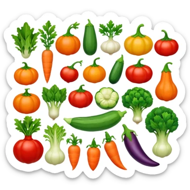 fresh vegetables sticker