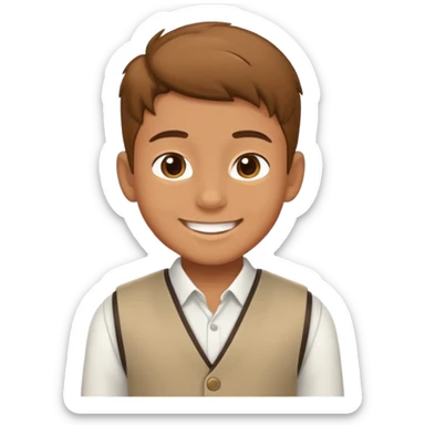 A boy who try to rizz sticker