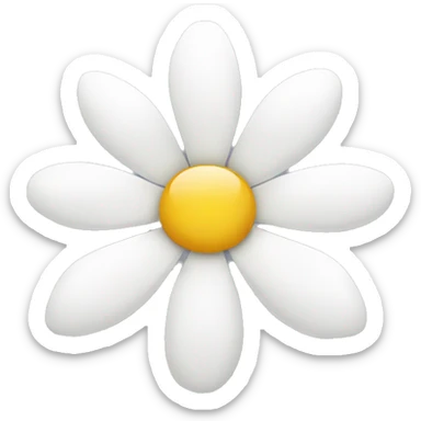 White flower with 11 petals sticker