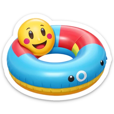 Pool float sticker