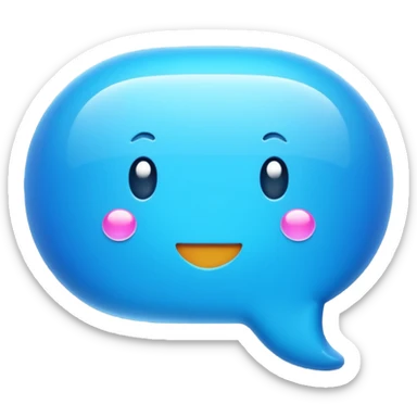 chat bubble with AI letters sticker
