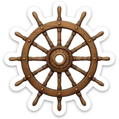 ship wheel sticker