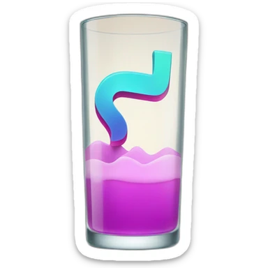 Tiktok logo in a glass sticker