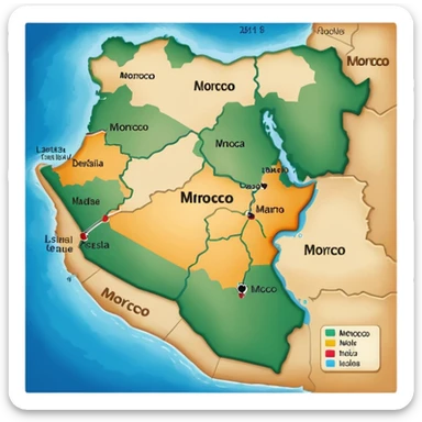 Create the full Moroccan map sticker