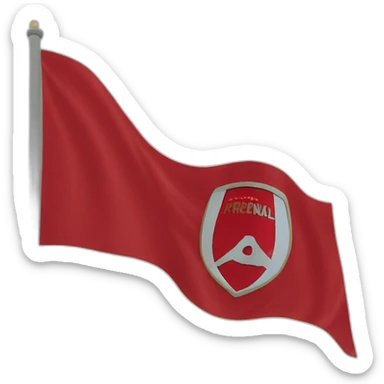 Arsenal fc waving flag sticker
