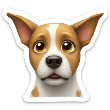 Dog flying on an airplane  sticker