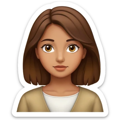 Girl with brown hair in Italy sticker