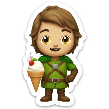 Robin Hood with ice cream sticker