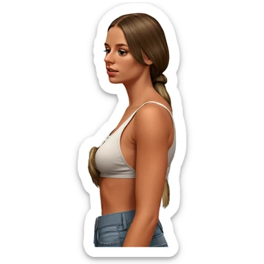 casual indoor fashion model sticker