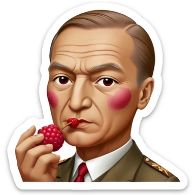 Atatürk eats a raspberry sticker