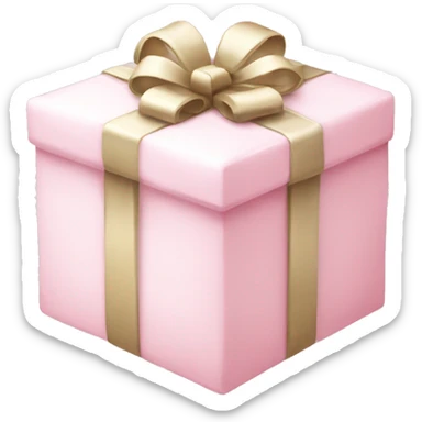 pale pink gift with white snowflake sticker