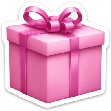 Pink Christmas present sticker