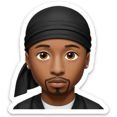 2Pac only face and durage sticker