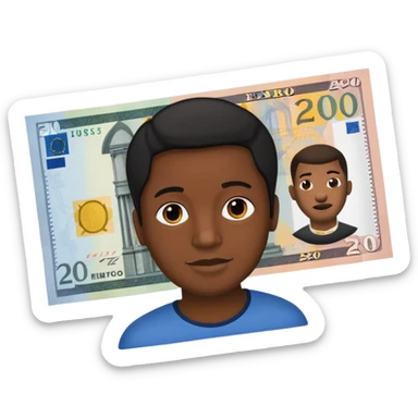 create me a 20 euro bill with a black person on it sticker