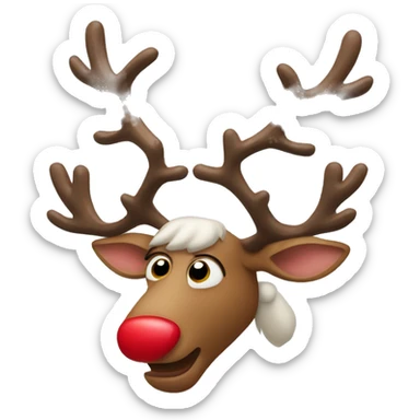 Red Nosed Reindeer sticker