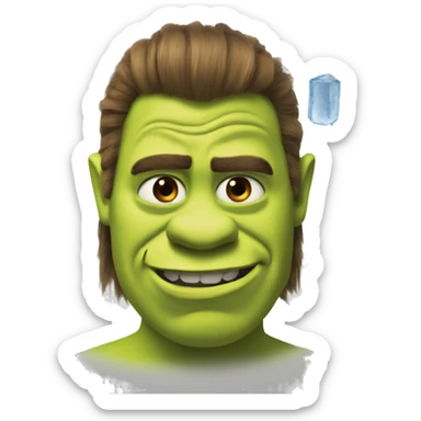 Shrek with nails and ice spice sticker
