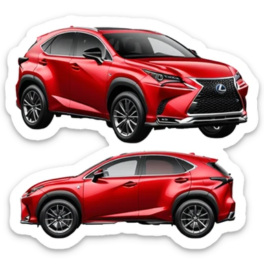 Red 2024 Lexus NX f-sport sticker