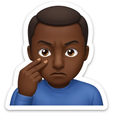 pinching nose angrily sticker