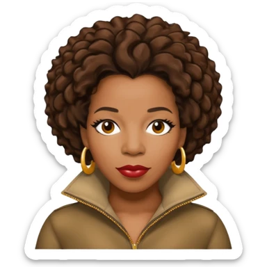 Macy Gray with dark brown hair sticker