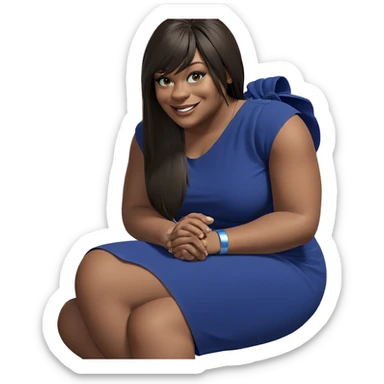 smiling boy in blue dress sticker