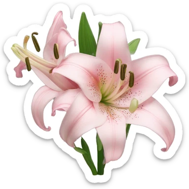 light pink lilium sticker