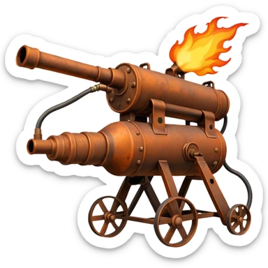 flame thrower world war 1 sticker