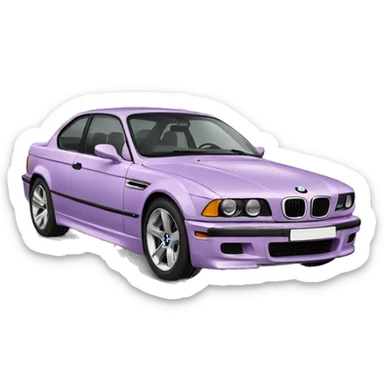 lilac bmw  sticker
